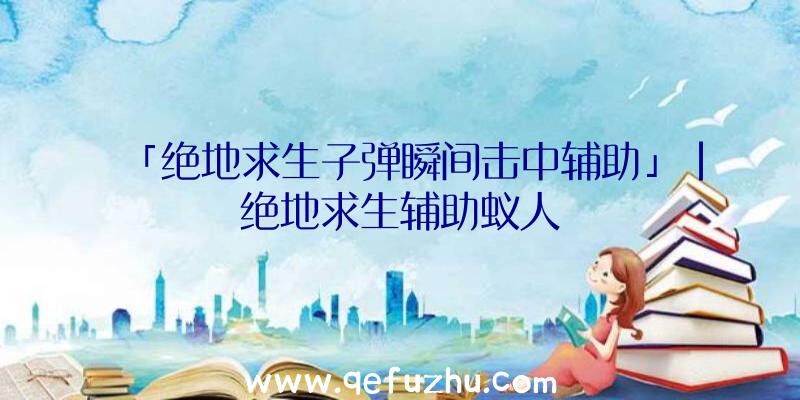 「绝地求生子弹瞬间击中辅助」|绝地求生辅助蚁人
